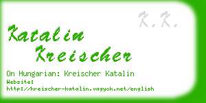 katalin kreischer business card